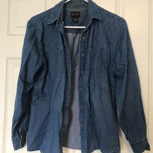 Thin denim material blouse